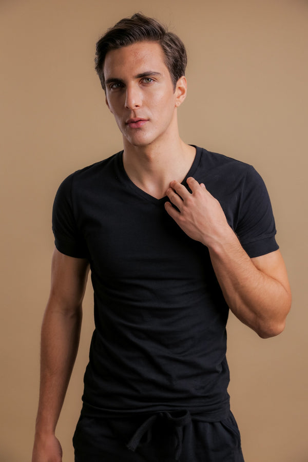 Cottonique Men's Athletic V-Neck Shirt