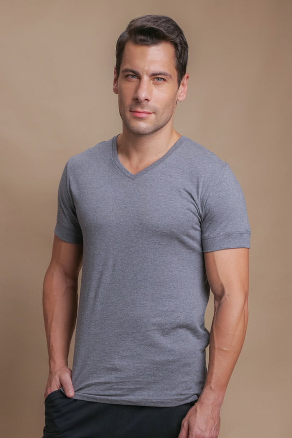 cottonique Men's Athletic V-Neck Shirt