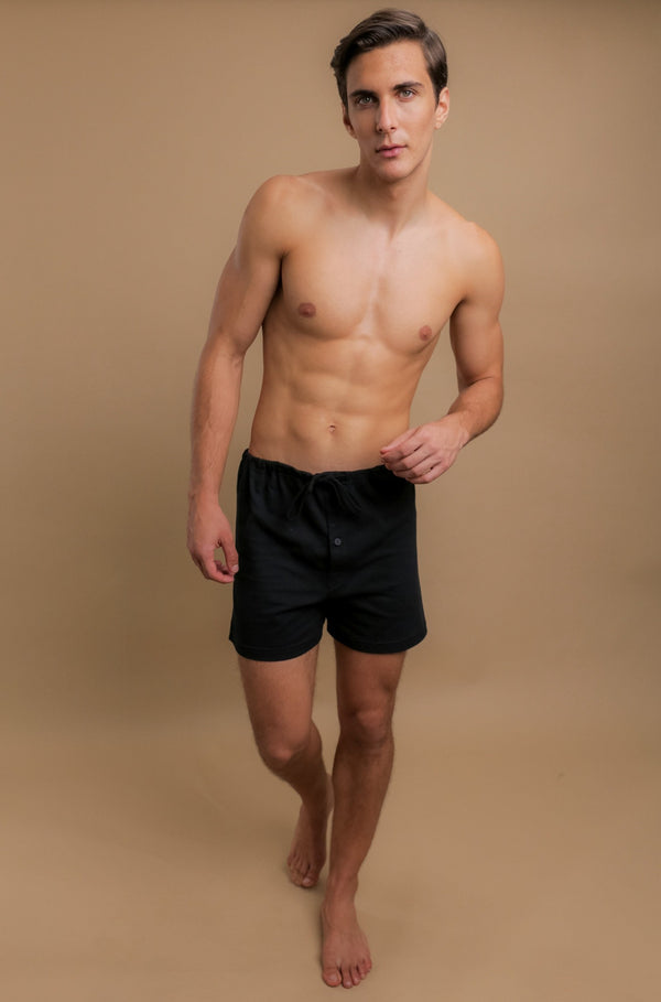 cottonique Men's Drawstring Loose Boxer Shorts