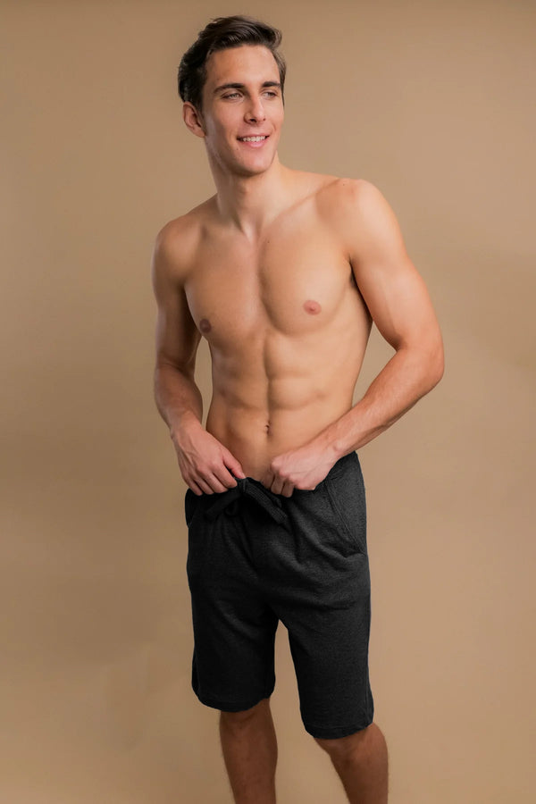 cottonique Men's Drawstring Lounge Shorts