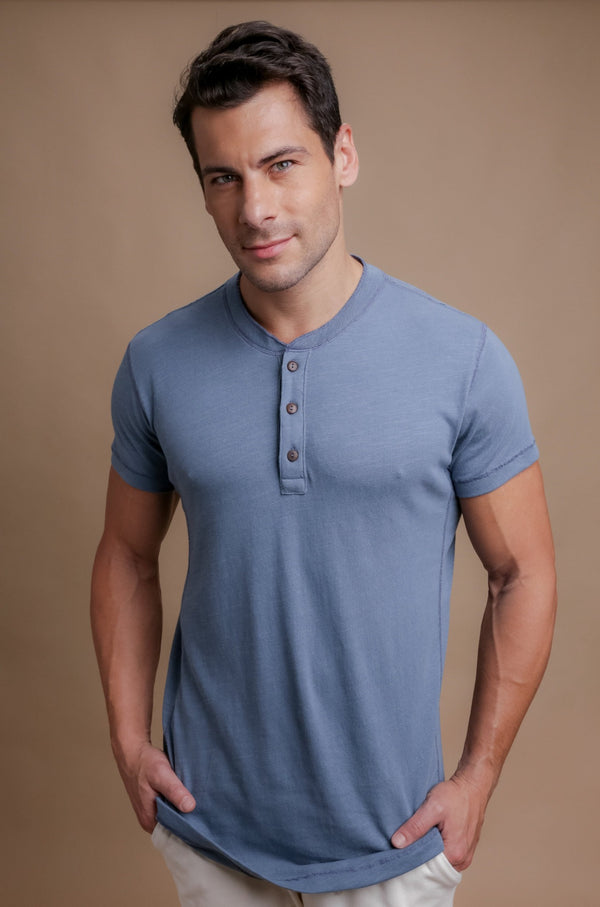 cottonique Men's Henley Shirt