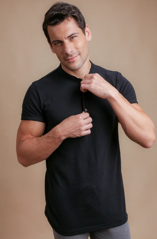 cottonique Men's Henley Shirt