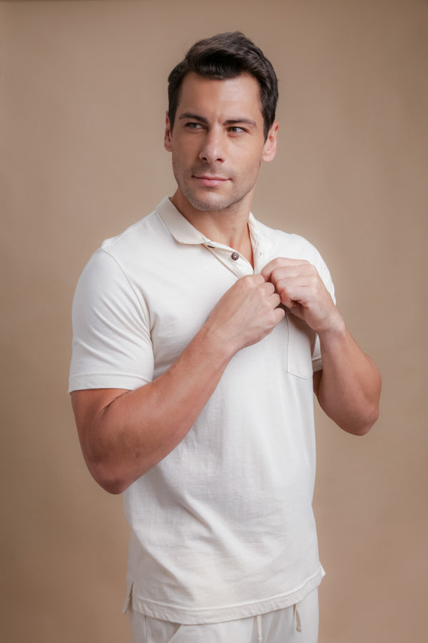 Cottonique Men's Light Organic Polo Tee
