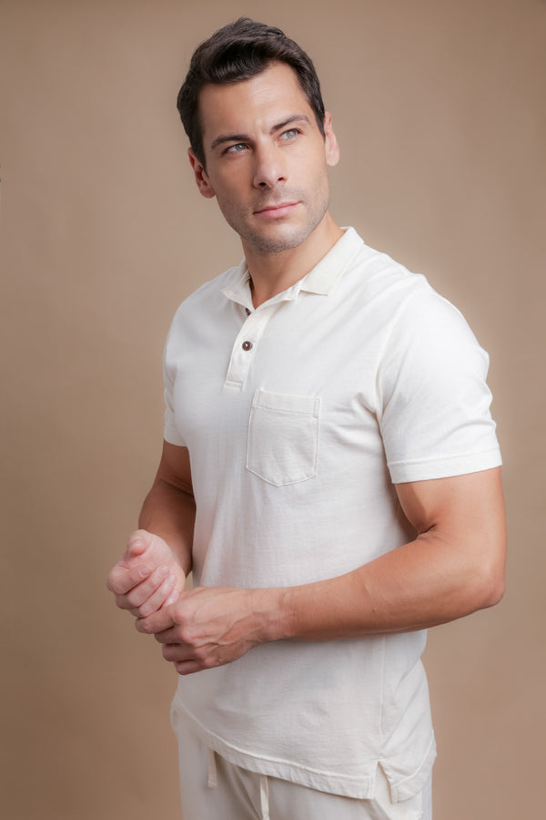 Cottonique Men's Light Organic Polo Tee
