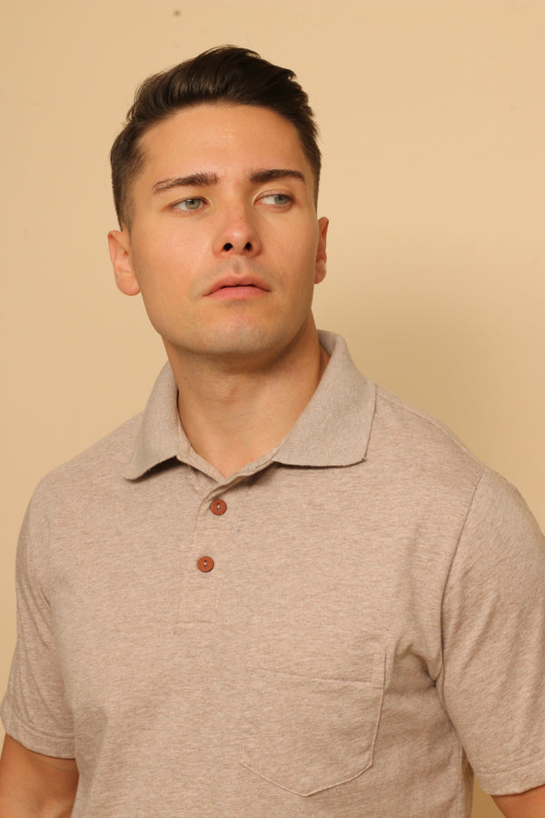 Cottonique Men's Light Organic Polo Tee