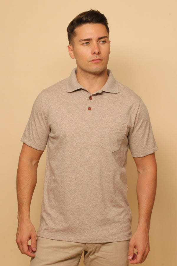 cottonique Men's Light Organic Polo Tee