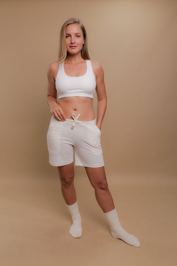 cottonique Women's Drawstring Lounge Shorts