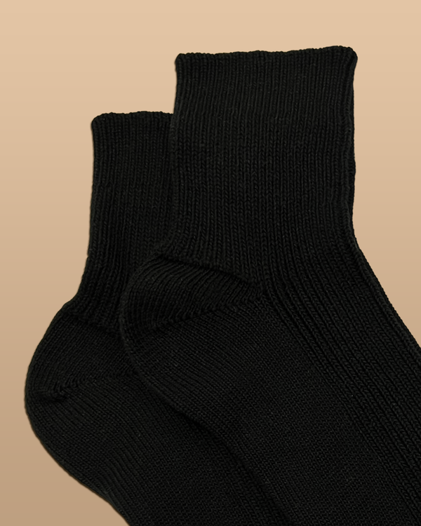 Cottonique Elastic-Free 100% Organic Cotton Quarter Socks (2 Pairs/Pack)