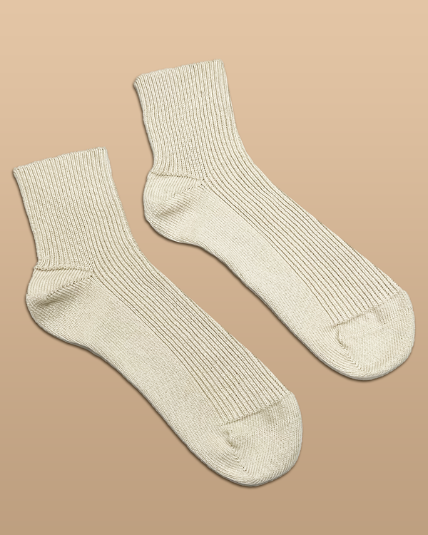 Cottonique Elastic-Free 100% Organic Cotton Quarter Socks (2 Pairs/Pack)