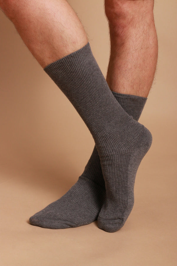 cottonique Lightweight Latex-Free 100% Organic Cotton Crew Socks (2pairs/pack)
