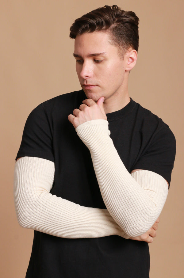 Cottonique Men's 100% Organic Cotton Knitted Arm Sleeve