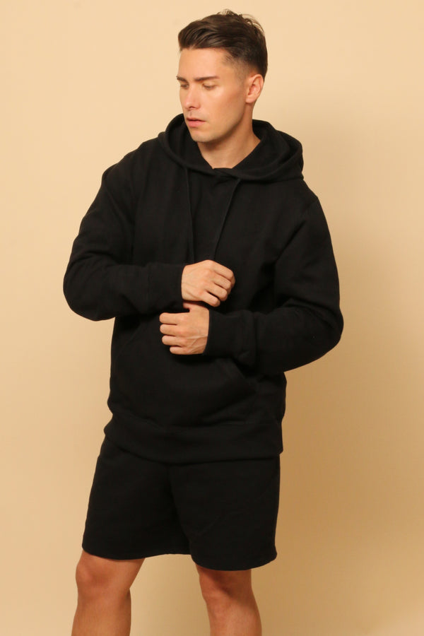 cottonique Men's Allergy-Free Straight-Leg Elasticized Shorts with Drawstrings