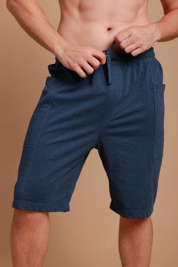 Cottonique Men's Elasticized Lounge Shorts With Drawstring