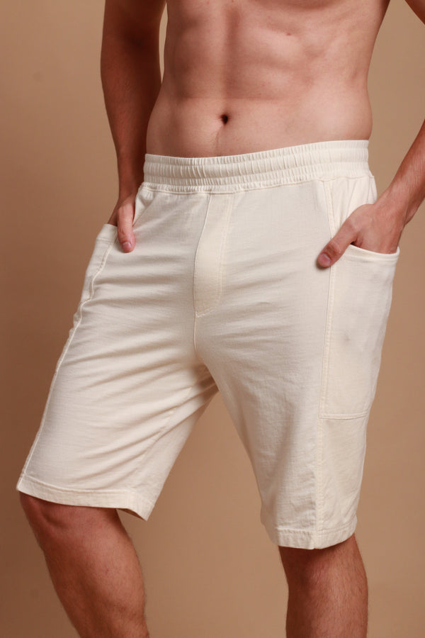 Cottonique Men's Elasticized Lounge Shorts With Drawstring