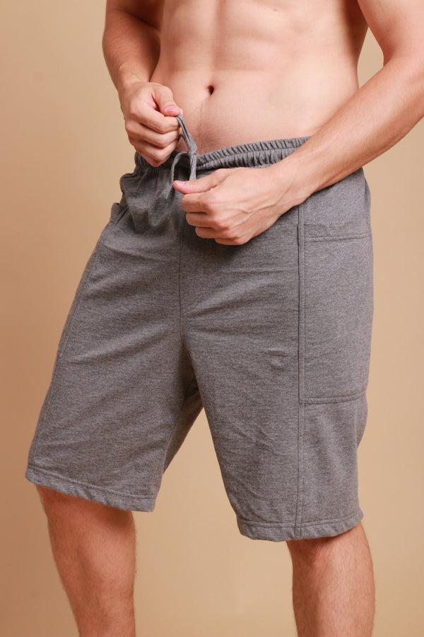 Cottonique Men's Elasticized Lounge Shorts With Drawstring