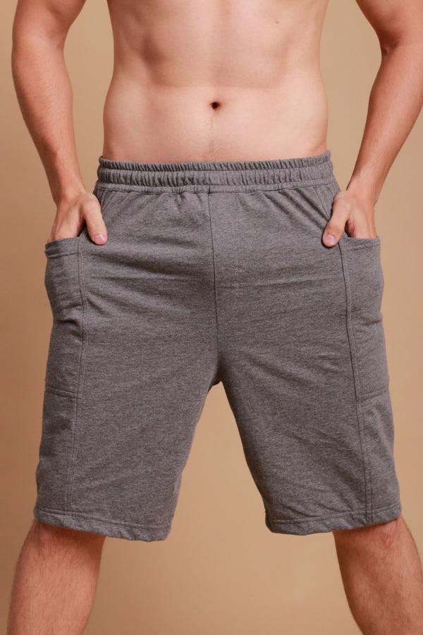 Cottonique Men's Elasticized Lounge Shorts With Drawstring