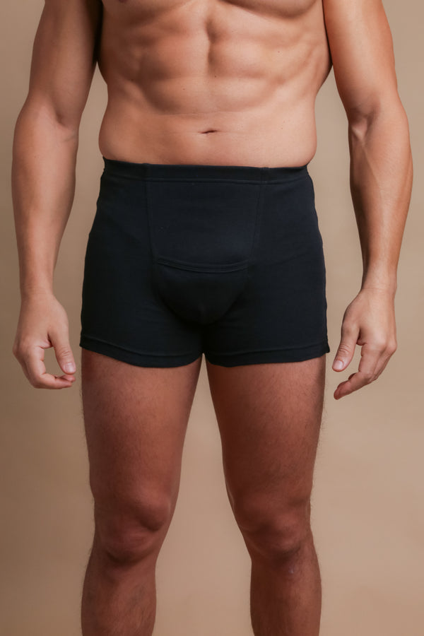 Cottonique Men's Rib Elasticized Boxer Brief With Fly