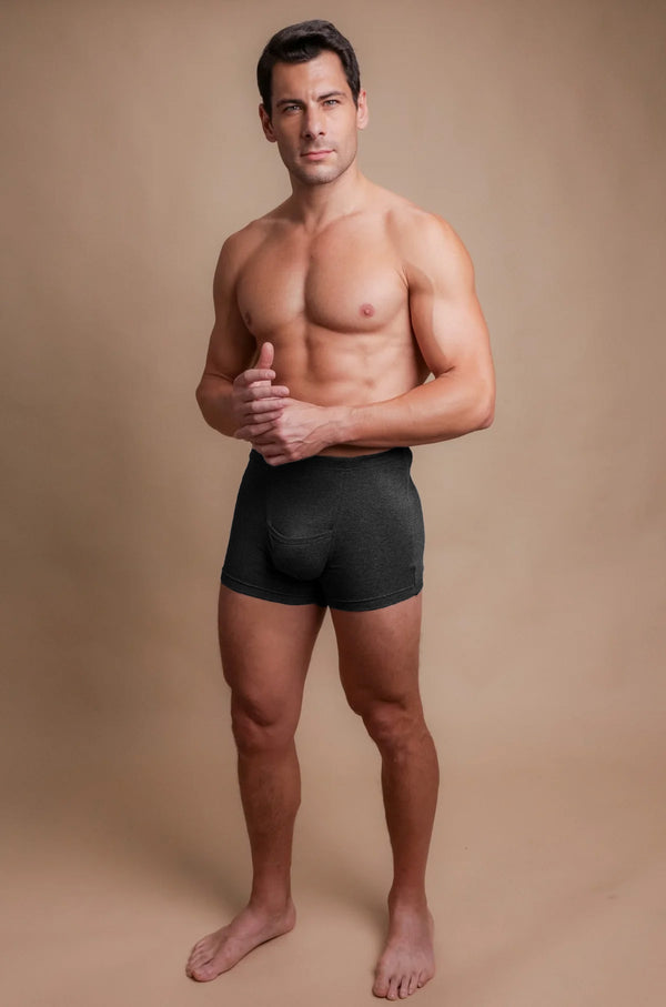 Cottonique Men's Rib Elasticized Boxer Brief With Fly