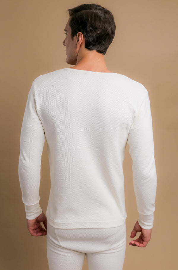Cottonique Men's Thermal Base Layer Long Sleeve Shirt