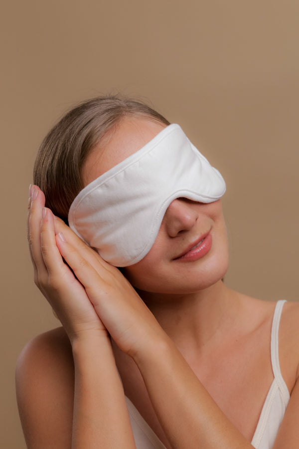 cottonique Sleep Eye Mask - Truly Hypoallergenic - 100% Cotton