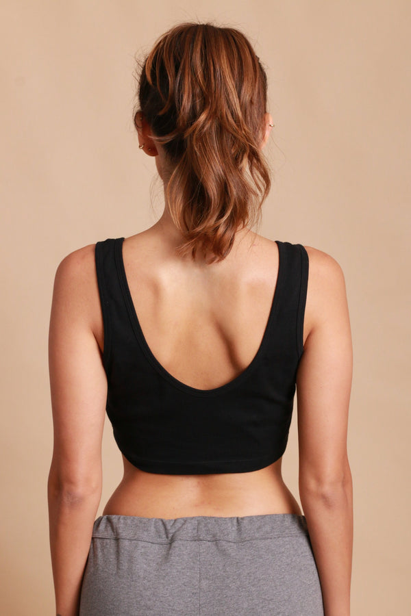 Cottonique Women's 100% Organic Cotton Rib Bra Liner