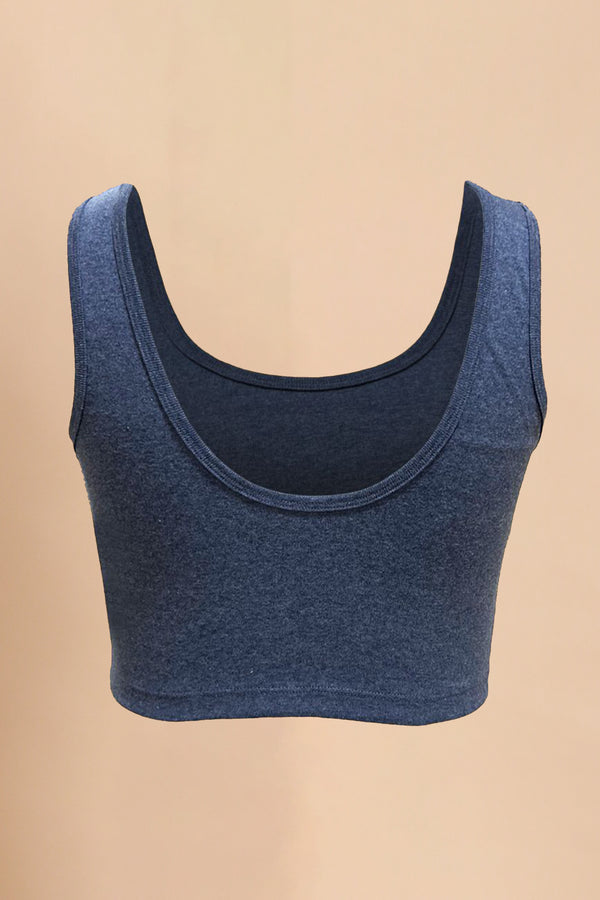 Cottonique Women's 100% Organic Cotton Rib Bra Liner