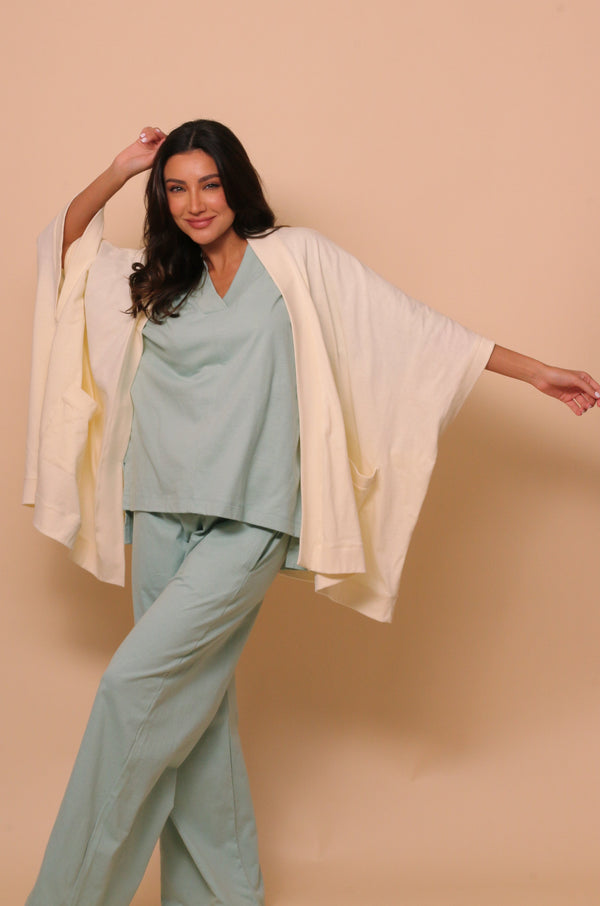 Cottonique Women's Allergy-Free Amy Open-Front Cardigan