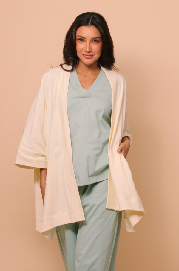 Cottonique Women's Allergy-Free Amy Open-Front Cardigan