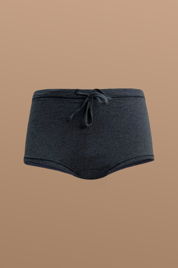 Cottonique Women’s Elastic-Free Midrise Drawstring Boy Brief (2/Pack)