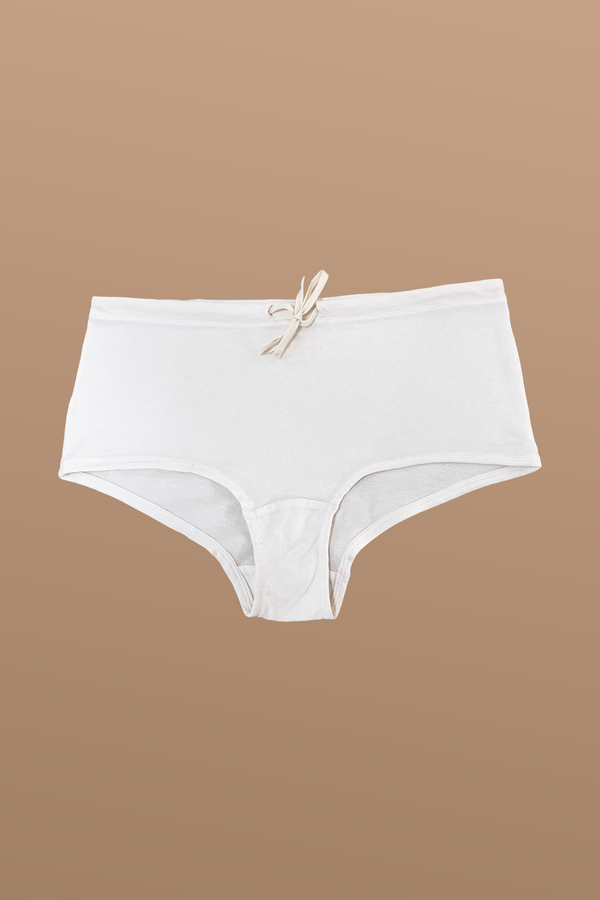 Cottonique Women’s Elastic-Free Midrise Drawstring Boy Brief (2/Pack)