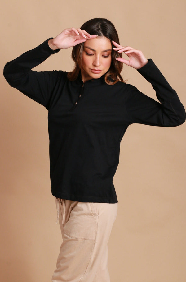 Cottonique Women's Jersey Pullover Hoodie With Built-in Sleep Eye Mask