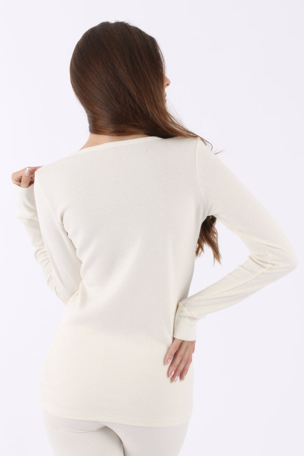 Cottonique Women's Thermal Base Layer Long Sleeve Tee