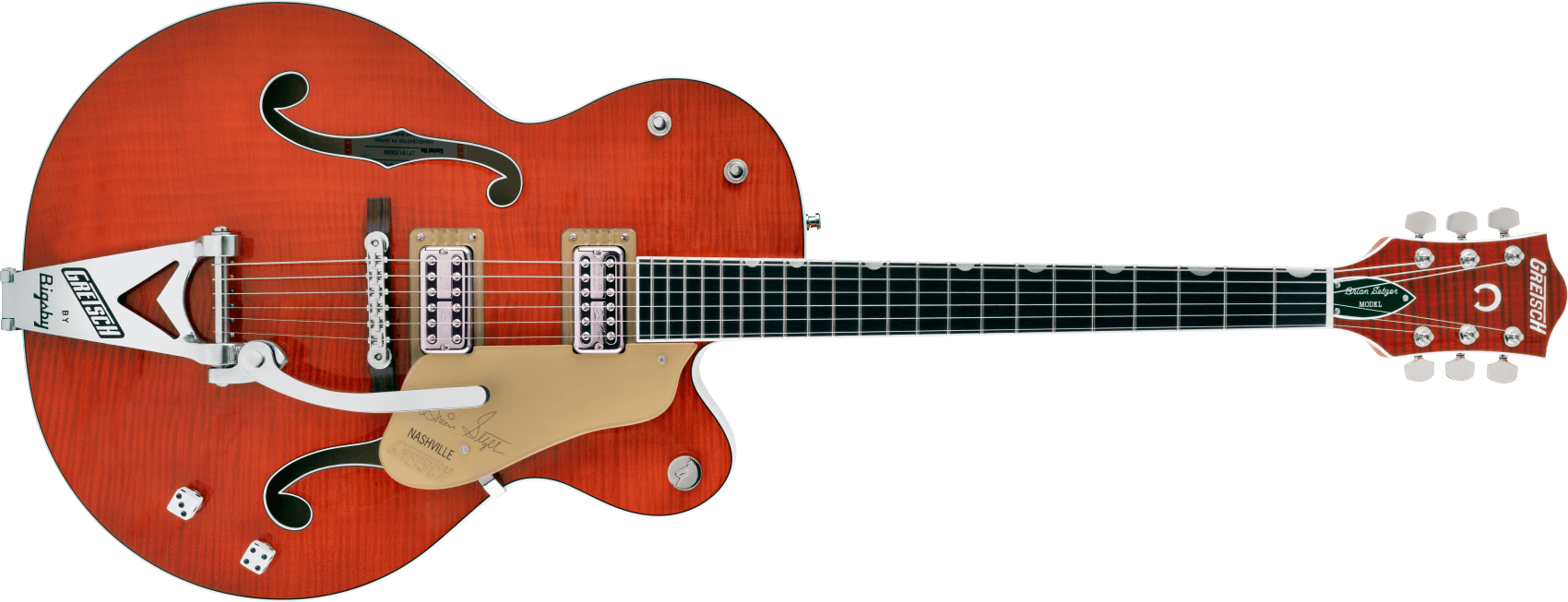 country gentleman G6120TFM-BSNV Brian Setzer Signature Nashville® Hollow Body with Bigsby® and Flame Maple