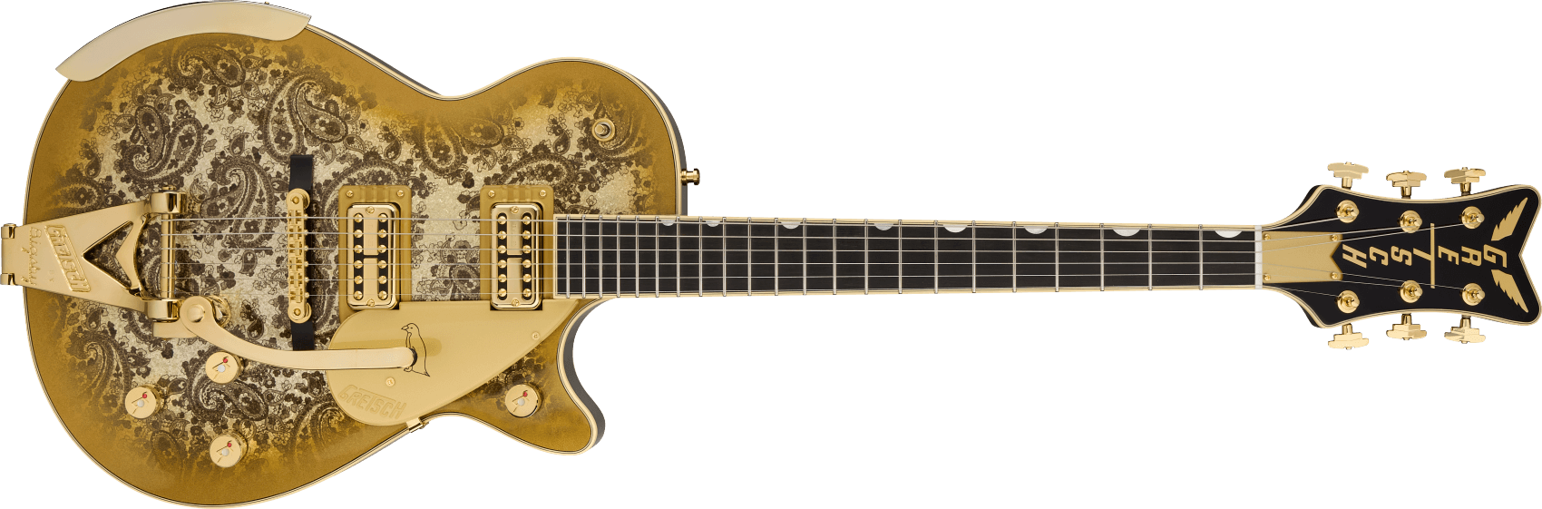 country gentleman G6134TG Limited Edition Paisley Penguin™ with String-Thru Bigsby® Ebony Fingerboard Gold Paisley