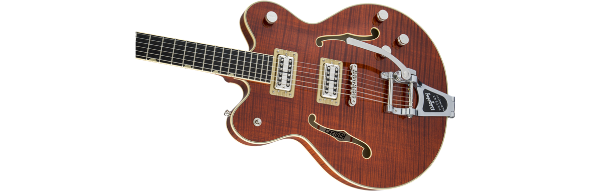 Country Gentleman G6609TFM Players Edition Broadkaster® Center Block Double-Cut With String-Thru Bigsby® And Flame Maple