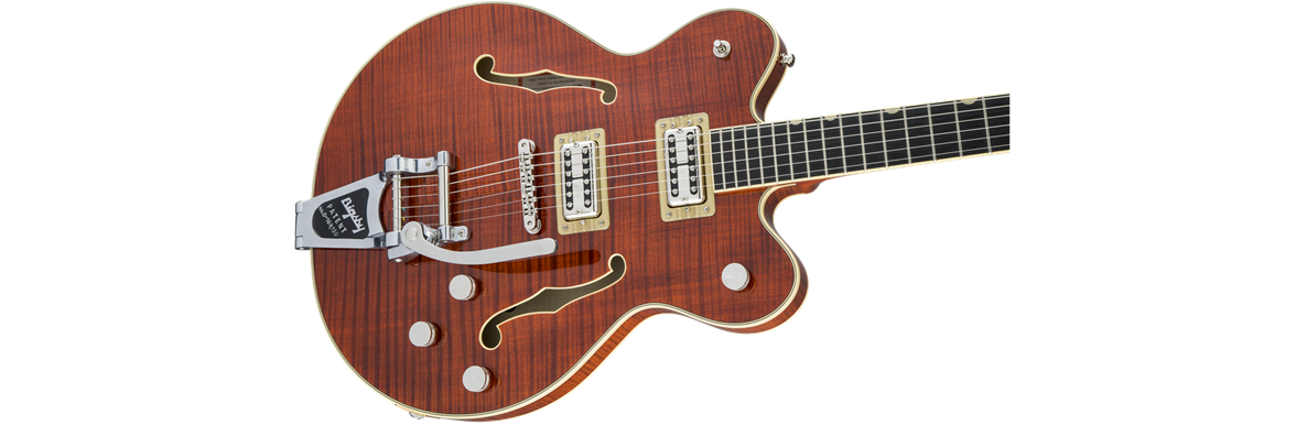 Country Gentleman G6609TFM Players Edition Broadkaster® Center Block Double-Cut With String-Thru Bigsby® And Flame Maple