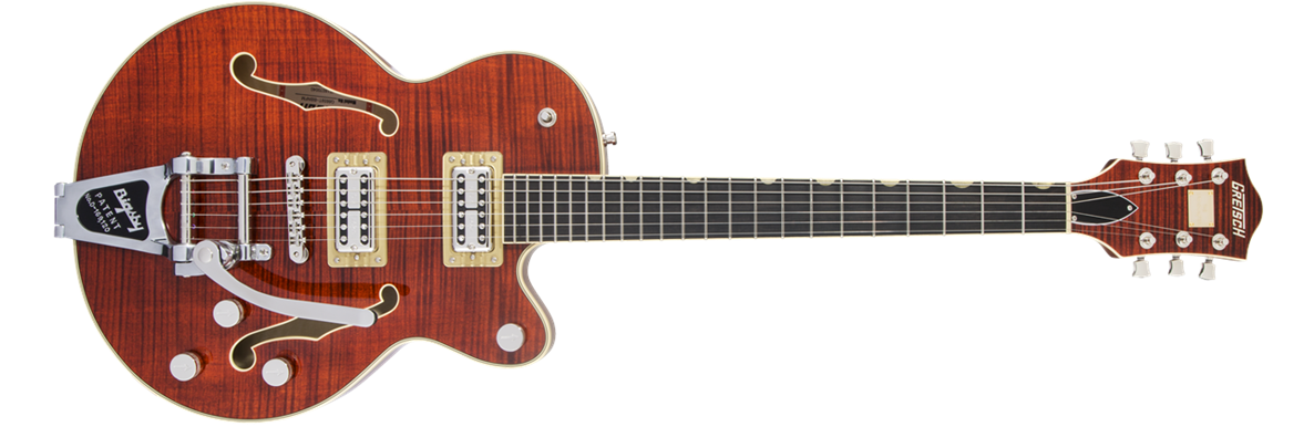 country gentleman G6659TFM Players Edition Broadkaster® Jr. Center Block Single-Cut with String-Thru Bigsby® and Flame Maple country gentleman G6659TFM Players Edition Broadkaster® Jr. Center Block Single-Cut with String-Thru Bigsby® and Flame Maple