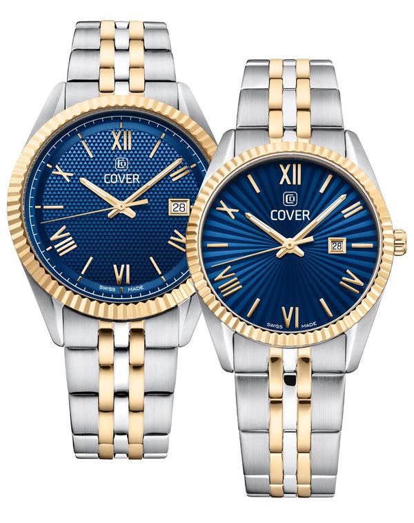 Cover COVER Alston Gent Watch Blue Bicolor Silver Gold