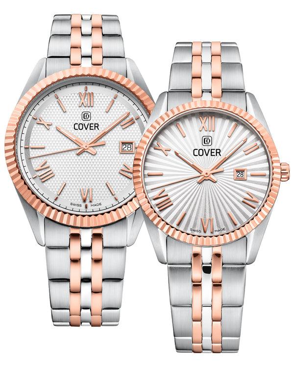 Cover COVER Alston Gent Watch Silver Bicolor Silver Rose Gold