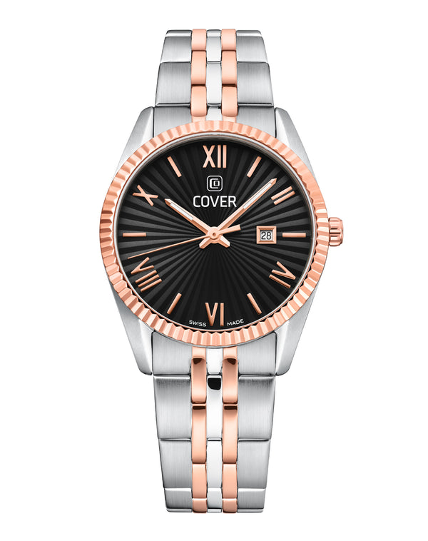 cover COVER Alston Lady Watch Black Bicolor Silver Rose Gold