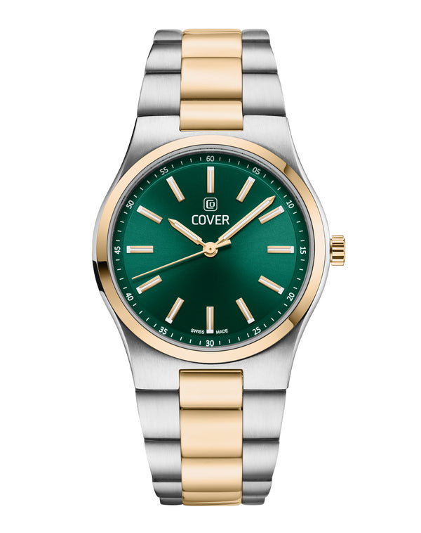 cover COVER Bracelet One Green Bicolor Silver Gold Watch