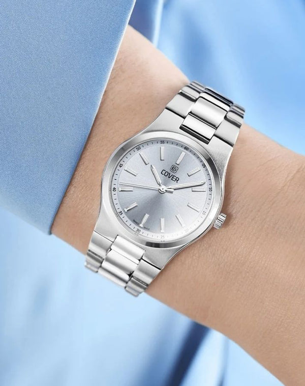 Cover COVER Bracelet One Light Blue Silver Color Watch