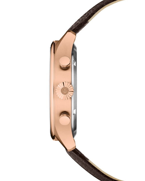 Cover COVER Chapman Chrono II Blue Leather Rose Gold
