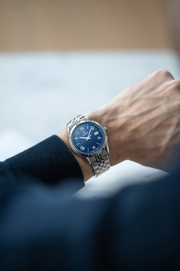 Cover COVER Alston Gent Watch Blue Silver Color