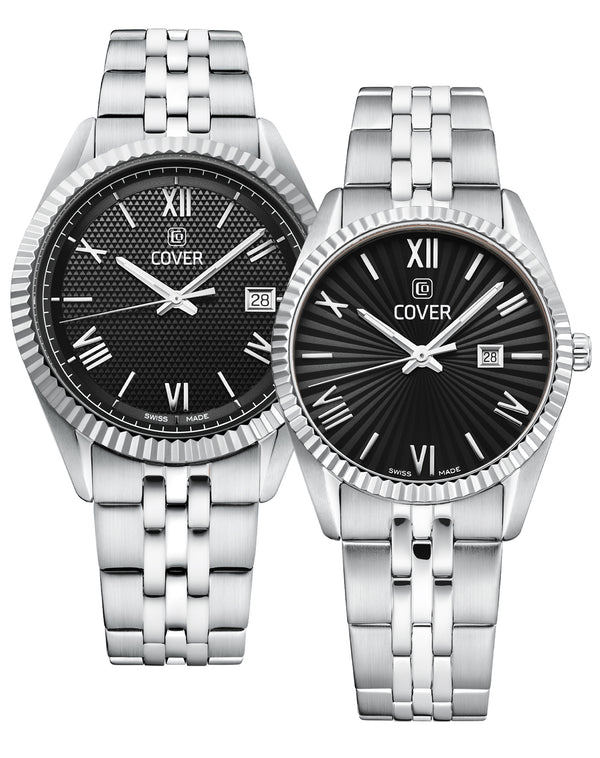 Cover COVER Alston Lady Watch Black Silver Color