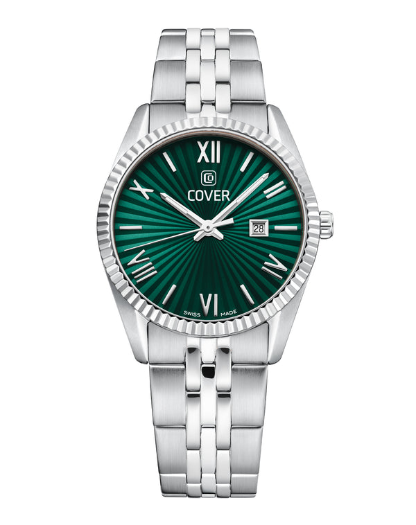 cover COVER Alston Lady Watch Green Silver Color