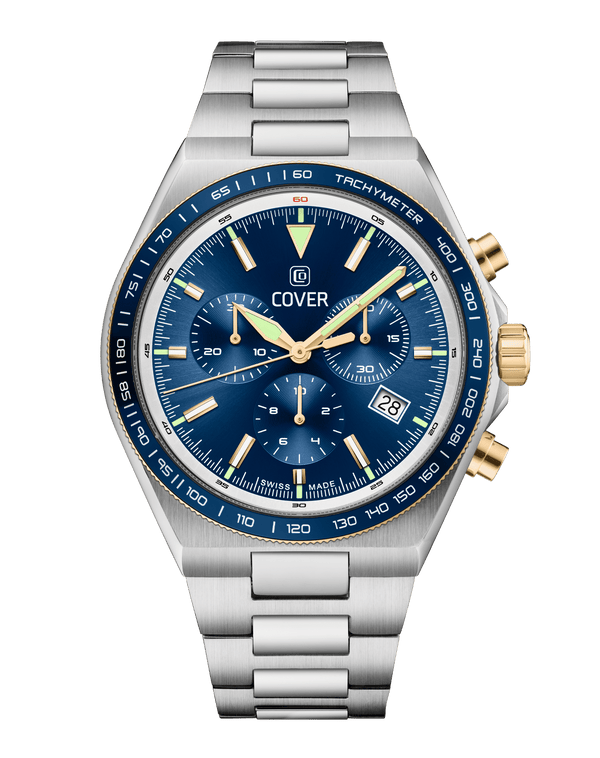 cover COVER Iconosteel Chrono Watch Blue Bicolor