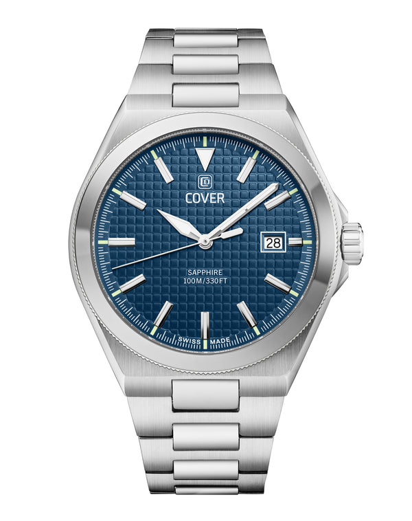cover COVER Iconosteel Watch Blue Silver Color