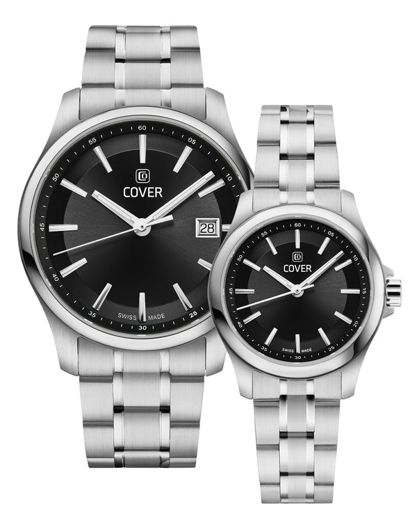 Cover COVER Marville Gent Steel Watch Black Silver