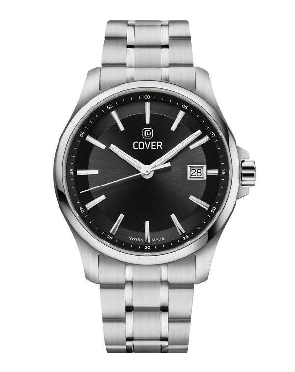 cover COVER Marville Gent Steel Watch Black Silver